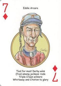2020 Hero Decks Derby Deck Playing Cards #7♦ Eddie Arcaro Front